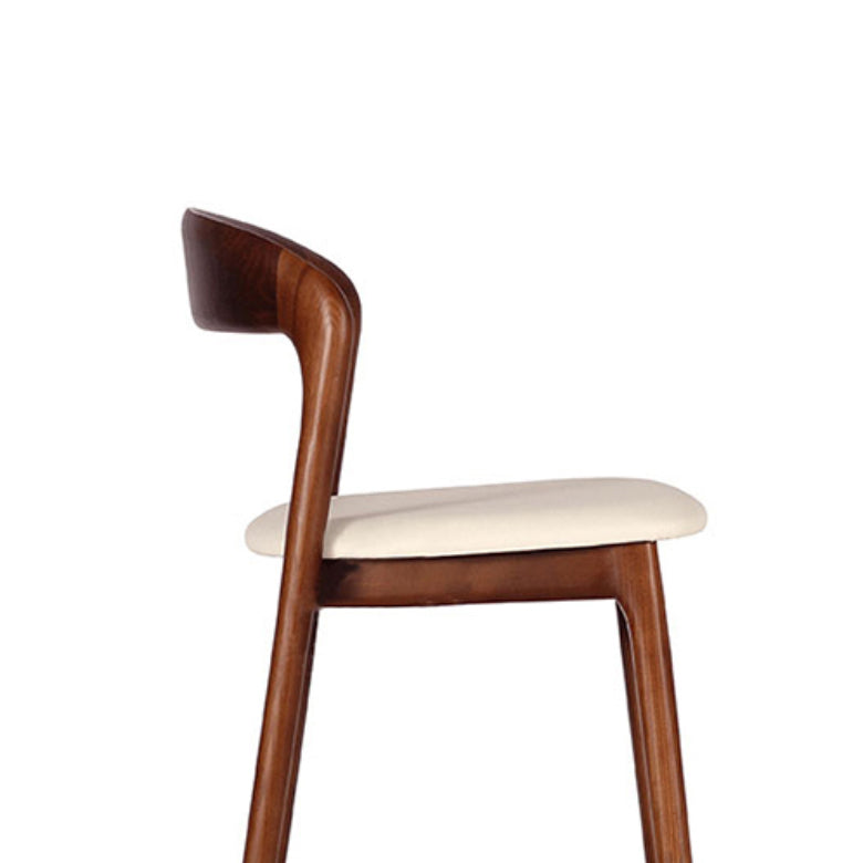 Scandinavian Indoor Bar Stools Solid Wood Bar Stool with Footrest