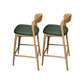 Scandinavian Indoor Bar Stools Solid Wood Bar Stool with Footrest
