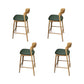 Scandinavian Indoor Bar Stools Solid Wood Bar Stool with Footrest