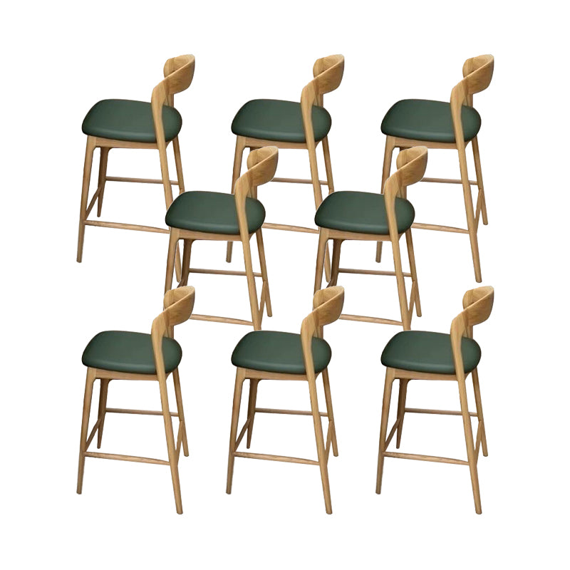 Scandinavian Indoor Bar Stools Solid Wood Bar Stool with Footrest