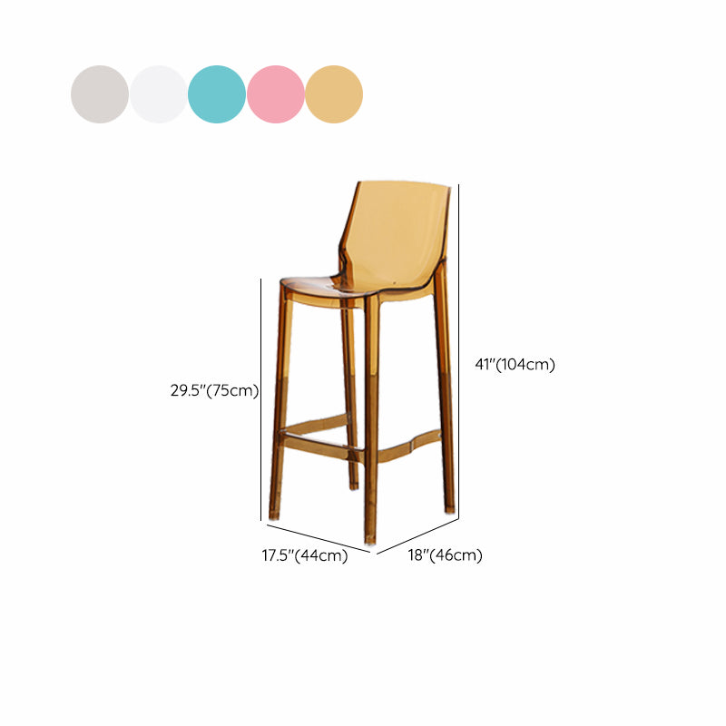 Contemporary Style Plastic Bar Stool Footrest Counter Stool for Bristol
