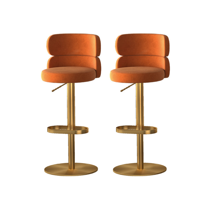 Gambe oro glam bar sgabelli da soggiorno imbottito.