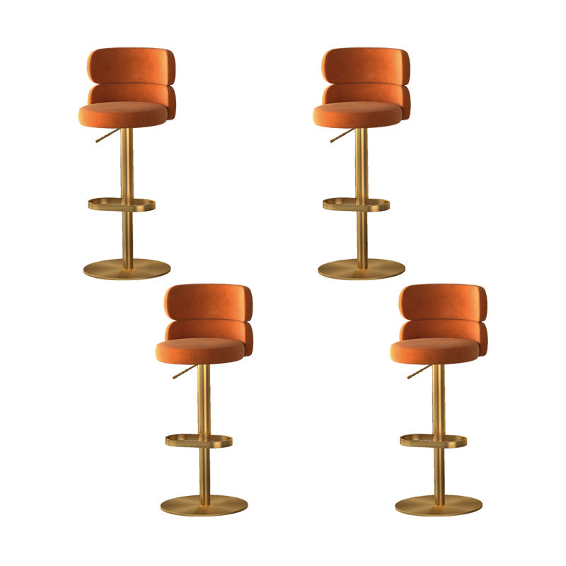 Gambe oro glam bar sgabelli da soggiorno imbottito.
