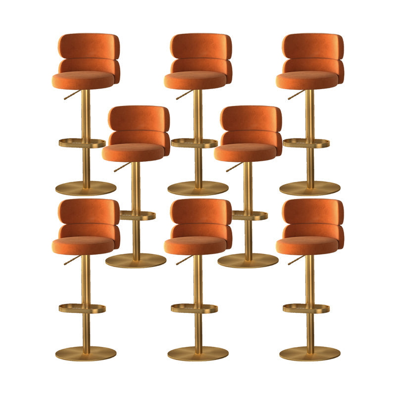 Gambe oro glam bar sgabelli da soggiorno imbottito.