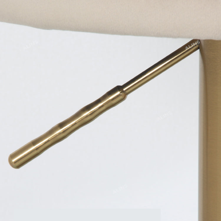 Gambe oro glam bar sgabelli da soggiorno imbottito.