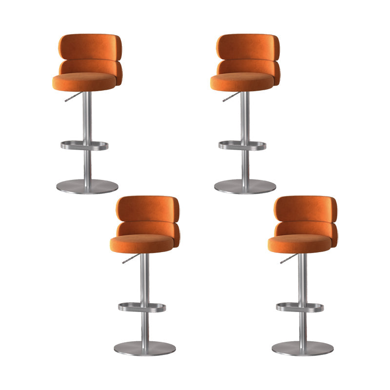 Gambe oro glam bar sgabelli da soggiorno imbottito.