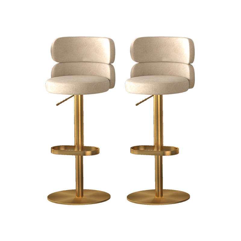 Gambe oro glam bar sgabelli da soggiorno imbottito.