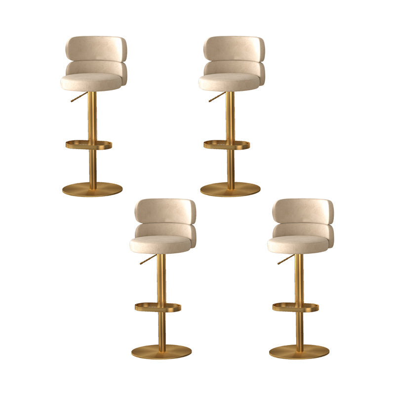 Gambe oro glam bar sgabelli da soggiorno imbottito.