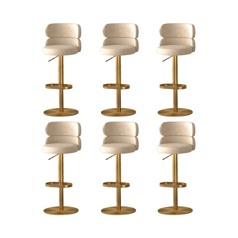 Gambe oro glam bar sgabelli da soggiorno imbottito.