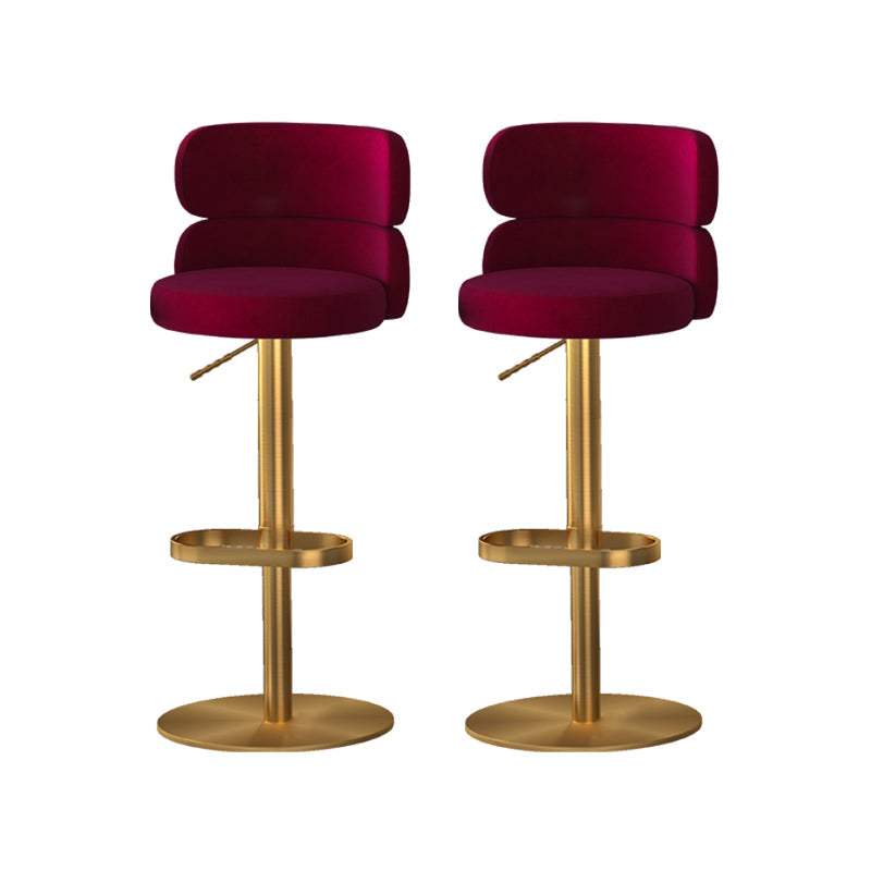 Gambe oro glam bar sgabelli da soggiorno imbottito.