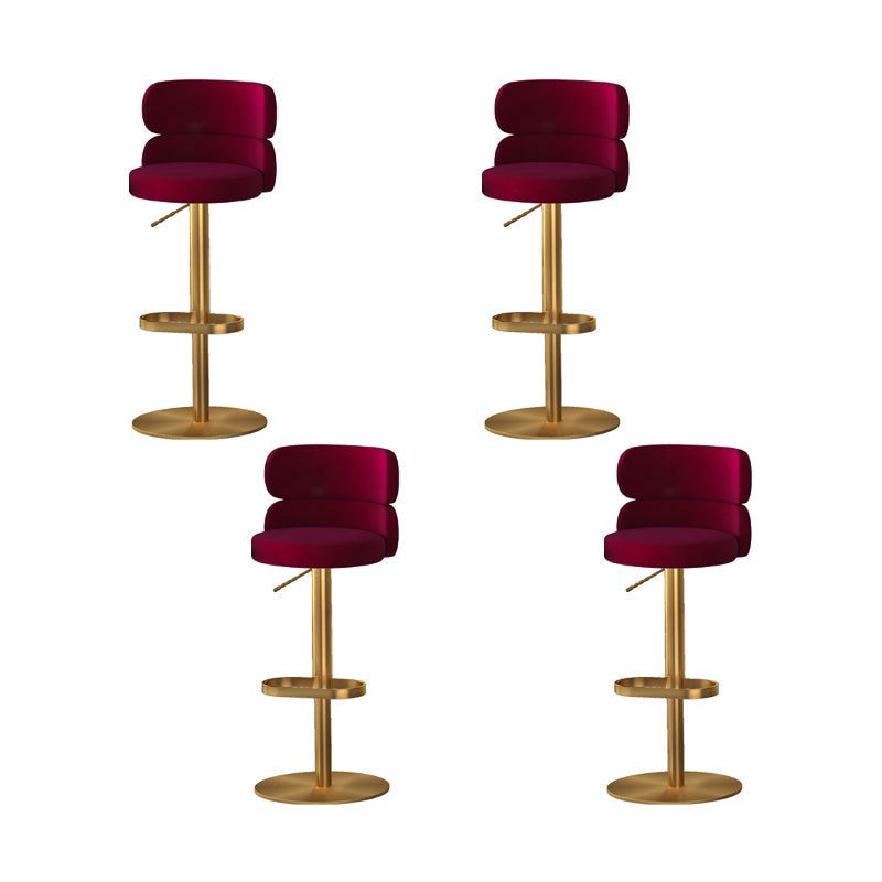 Gambe oro glam bar sgabelli da soggiorno imbottito.