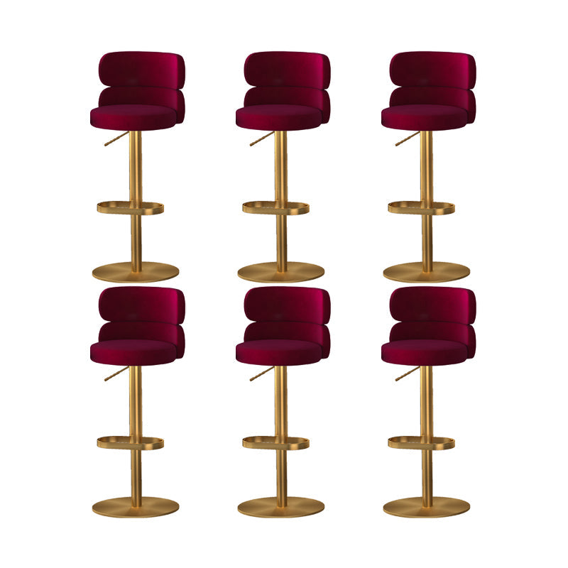 Gambe oro glam bar sgabelli da soggiorno imbottito.