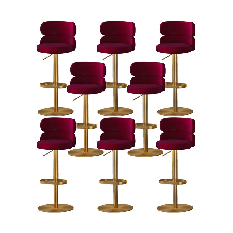 Gambe oro glam bar sgabelli da soggiorno imbottito.