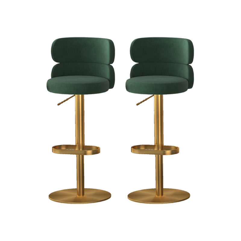 Gambe oro glam bar sgabelli da soggiorno imbottito.