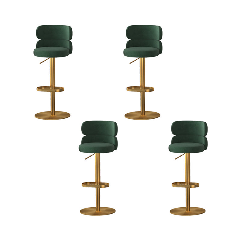 Gambe oro glam bar sgabelli da soggiorno imbottito.