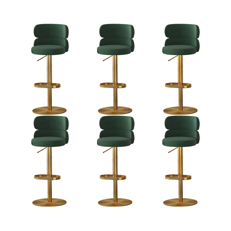 Gambe oro glam bar sgabelli da soggiorno imbottito.