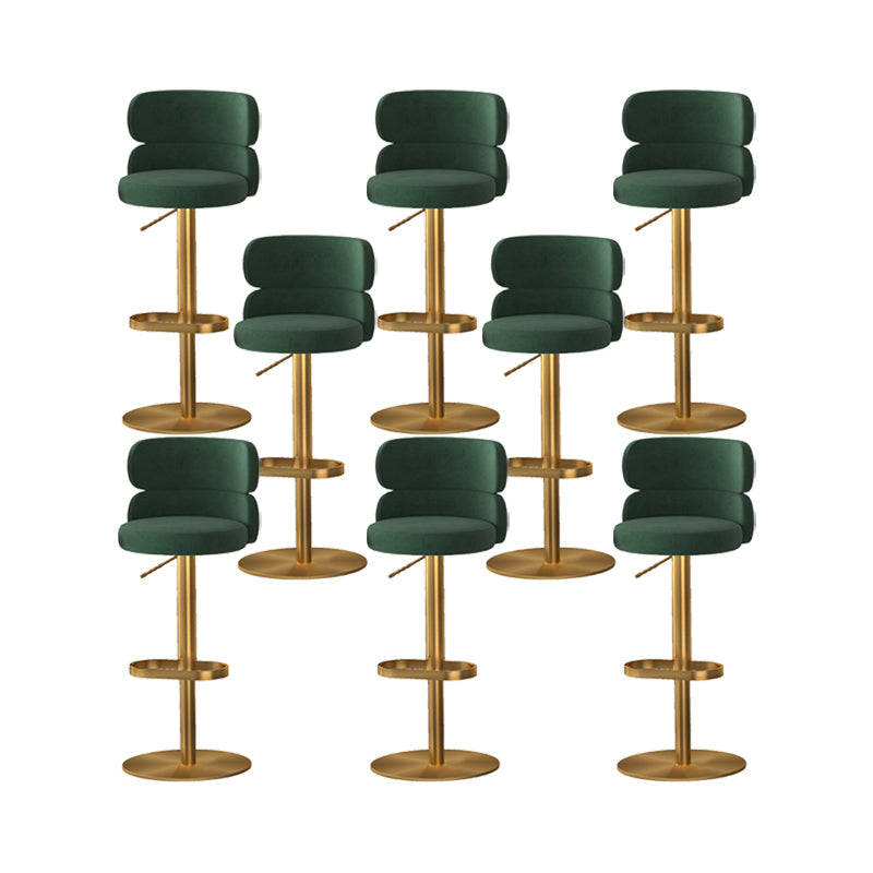 Gambe oro glam bar sgabelli da soggiorno imbottito.