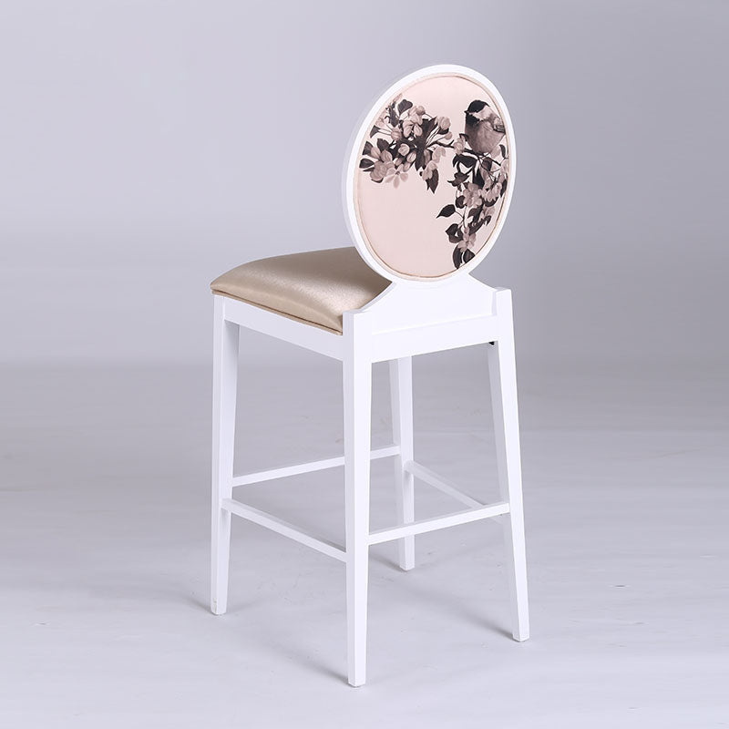 Industrielle Massivholz Barhocker Wohnzimmer Theke Stuhl mit Fußstütze