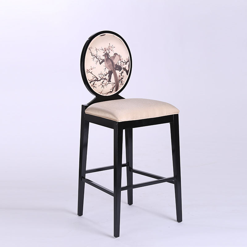 Industrielle Massivholz Barhocker Wohnzimmer Theke Stuhl mit Fußstütze