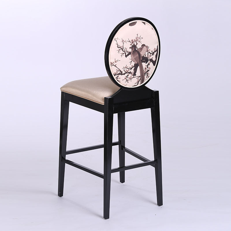 Industrielle Massivholz Barhocker Wohnzimmer Theke Stuhl mit Fußstütze