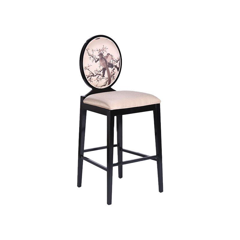 Industrielle Massivholz Barhocker Wohnzimmer Theke Stuhl mit Fußstütze