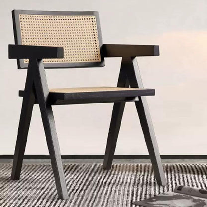 Set tavolo da pranzo moderno in legno massello da 1/2/5 pezzi in nero