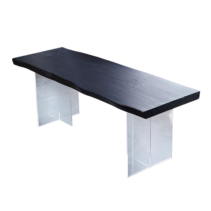 Set tavolo da pranzo moderno in legno massello da 1/2/5 pezzi in nero