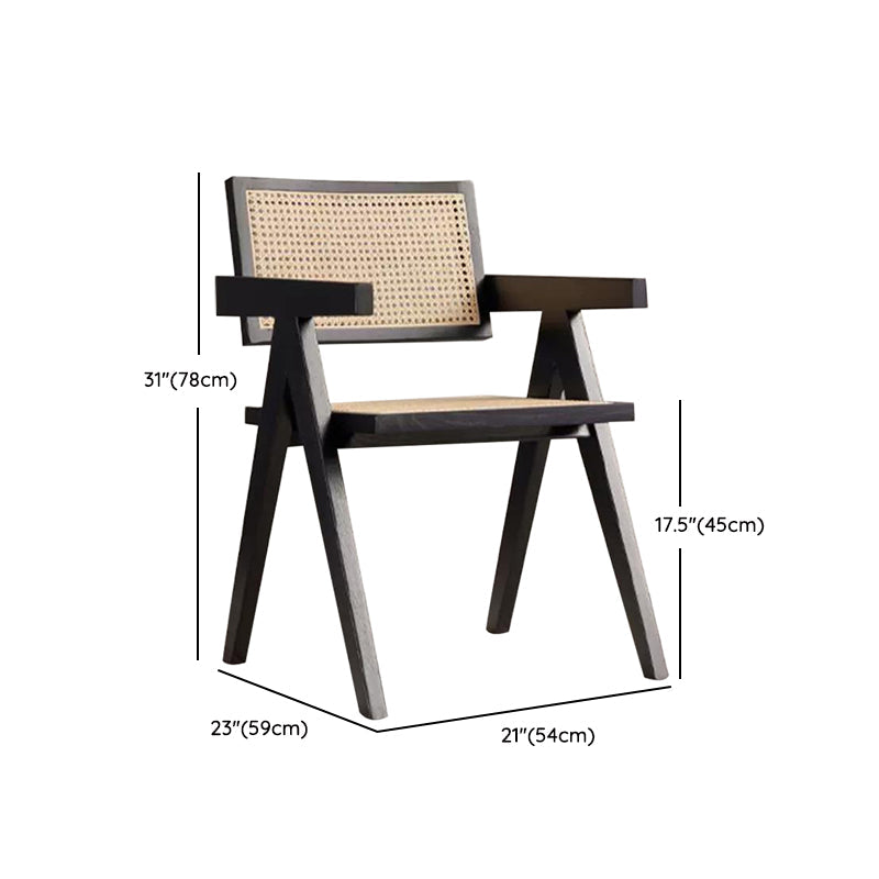 Set tavolo da pranzo moderno in legno massello da 1/2/5 pezzi in nero