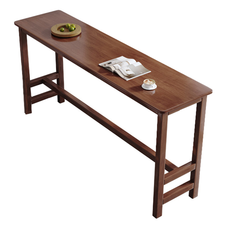 Contemporary Indoor Bar Dining Table Rectangle Wood Bar Stool Table Brown Without Chairs Clearhalo 'Bar Furniture' 'Bar Tables' 'bar_tables' 'furn' 'furn_bar_tables' 'Furniture' 'Kitchen & Dining Furniture' 7178617