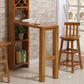 Brown Pine Wood Bistro Table with Storage Modern Pub Table for Home Clearhalo 'Bar Furniture' 'Bar Tables' 'bar_tables' 'furn' 'furn_bar_tables' 'Furniture' 'Kitchen & Dining Furniture' 7178633