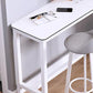 Matte Finish Faux Wood Bar Table Modern Pub Table with Metal Frame Clearhalo 'Bar Furniture' 'Bar Tables' 'bar_tables' 'furn' 'furn_bar_tables' 'Furniture' 'Kitchen & Dining Furniture' 7178649