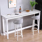 Matte Finish Faux Wood Bar Table Modern Pub Table with Metal Frame Clearhalo 'Bar Furniture' 'Bar Tables' 'bar_tables' 'furn' 'furn_bar_tables' 'Furniture' 'Kitchen & Dining Furniture' 7178651