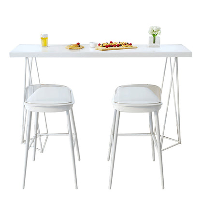Table de bar supérieur en bois blanc pour petites endroits