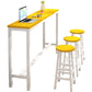 Industrial Trestle Bar Stool Table Metal and Wood Bar Wine Table Clearhalo 'Bar Furniture' 'Bar Tables' 'bar_tables' 'furn' 'furn_bar_tables' 'Furniture' 'Kitchen & Dining Furniture' 7178683