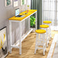 Industrial Trestle Bar Stool Table Metal and Wood Bar Wine Table Clearhalo 'Bar Furniture' 'Bar Tables' 'bar_tables' 'furn' 'furn_bar_tables' 'Furniture' 'Kitchen & Dining Furniture' 7178688