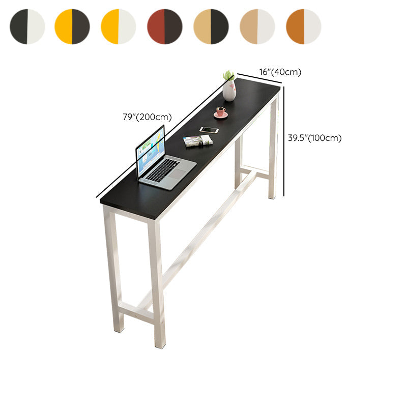Industrial Trestle Bar Stool Table Metal and Wood Bar Wine Table Clearhalo 'Bar Furniture' 'Bar Tables' 'bar_tables' 'furn' 'furn_bar_tables' 'Furniture' 'Kitchen & Dining Furniture' 7178702
