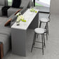 Modern Indoor Bar Stool Table White Marble Rectangle Counter Table Clearhalo 'Bar Furniture' 'Bar Tables' 'bar_tables' 'furn' 'furn_bar_tables' 'Furniture' 'Kitchen & Dining Furniture' 7178715