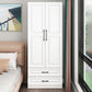 Contemporary Wardrobe Armoire Wood Combination Armoire for Bedroom