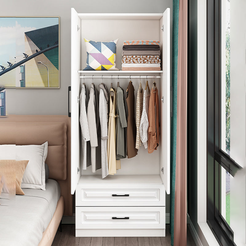 Contemporary Wardrobe Armoire Wood Combination Armoire for Bedroom