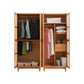 Freestanding Natural Solid Wood Wardrobe Modern Multifunctional Wardrobe Wardrobe & Wardrobe 71"L x 22"W x 79"H 2 Clearhalo 'Armoires & Wardrobes' 'armoires_wardrobes' 'Bedroom Furniture' 'furn' 'furn_armoires_wardrobes' 'Furniture' 7178782