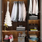 Modern Freestanding Wardrobe Armoire Tempered Glass Doors Wardrobe with Shelves