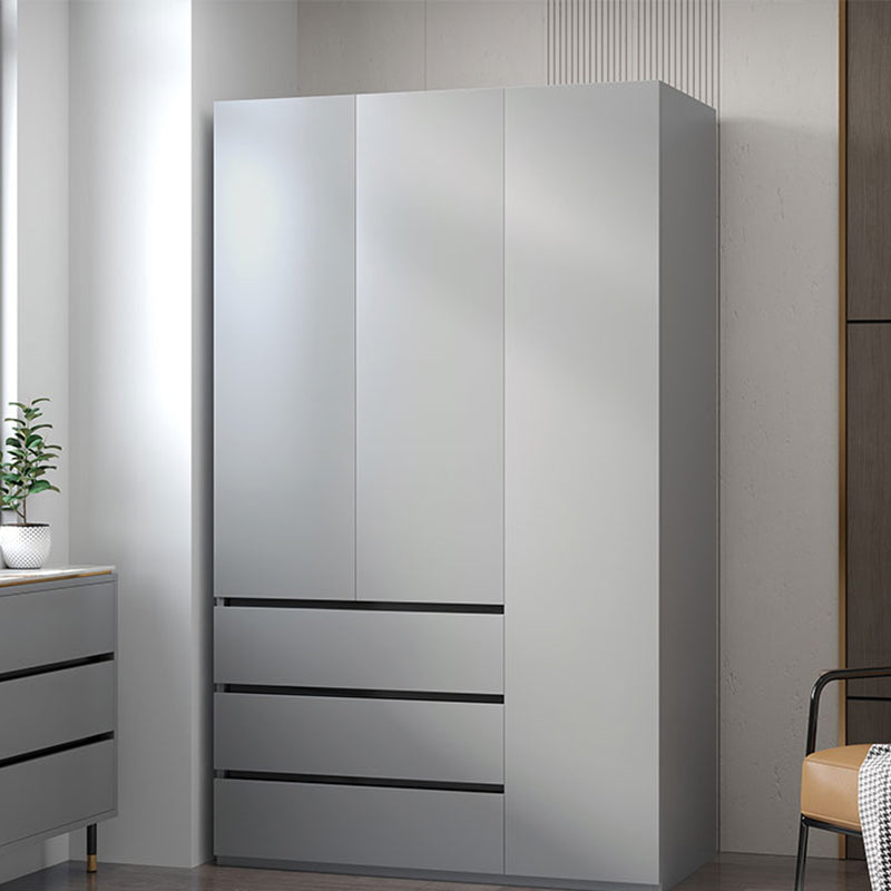 Guardaroba a cornice in legno moderno armadio armadio armadio con 3 cassetti