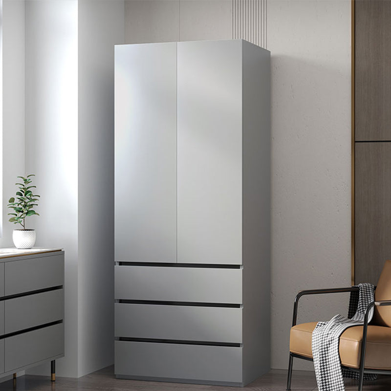 Guardaroba a cornice in legno moderno armadio armadio armadio con 3 cassetti