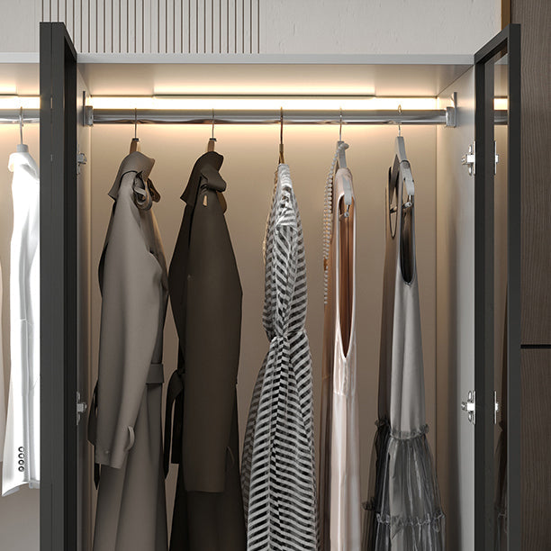 Guardaroba a cornice in legno moderno armadio armadio armadio con 3 cassetti