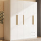 Modern Metal Wardrobe Armoire Freestanding Wardrobe in White Clearhalo 'Armoires & Wardrobes' 'armoires_wardrobes' 'Bedroom Furniture' 'furn' 'furn_armoires_wardrobes' 'Furniture' 7178860