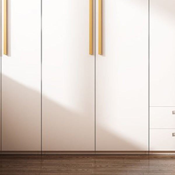 Modern Metal Wardrobe Armoire Freestanding Wardrobe in White Clearhalo 'Armoires & Wardrobes' 'armoires_wardrobes' 'Bedroom Furniture' 'furn' 'furn_armoires_wardrobes' 'Furniture' 7178875