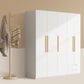 Modern Metal Wardrobe Armoire Freestanding Wardrobe in White Clearhalo 'Armoires & Wardrobes' 'armoires_wardrobes' 'Bedroom Furniture' 'furn' 'furn_armoires_wardrobes' 'Furniture' 7178876