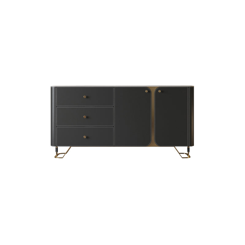 3 Schubladen Buffet Ständer Glam Sideboard -Buffet mit 4 Regalen für die Küche