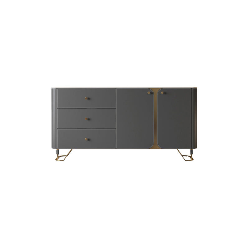 3 Schubladen Buffet Ständer Glam Sideboard -Buffet mit 4 Regalen für die Küche