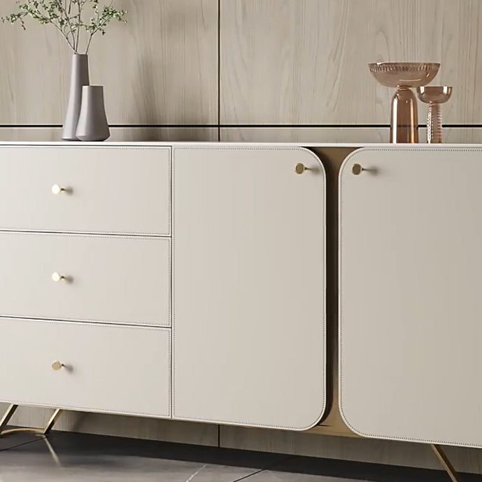 3 Schubladen Buffet Ständer Glam Sideboard -Buffet mit 4 Regalen für die Küche
